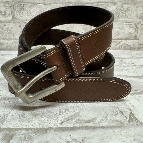 Timberland Pro series brown genuine leather belt men’s size 50‎ - Picture 1 of 5